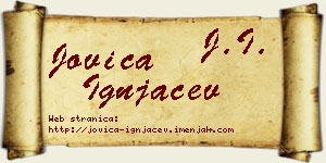 Jovica Ignjačev vizit kartica